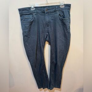 Black Diamond Pants Hiking Climbing Cotton Blend Sz 36 Blue Green